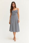 Florence Gingham Slip Midi Dress