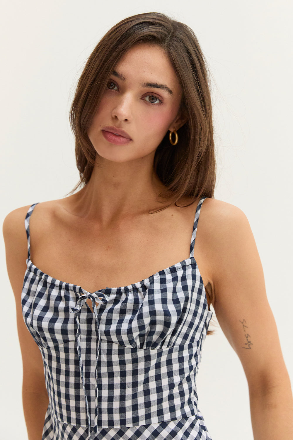 Florence Gingham Slip Midi Dress