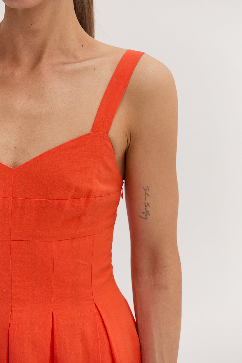 Valerie Bustier Cotton Midi Dress