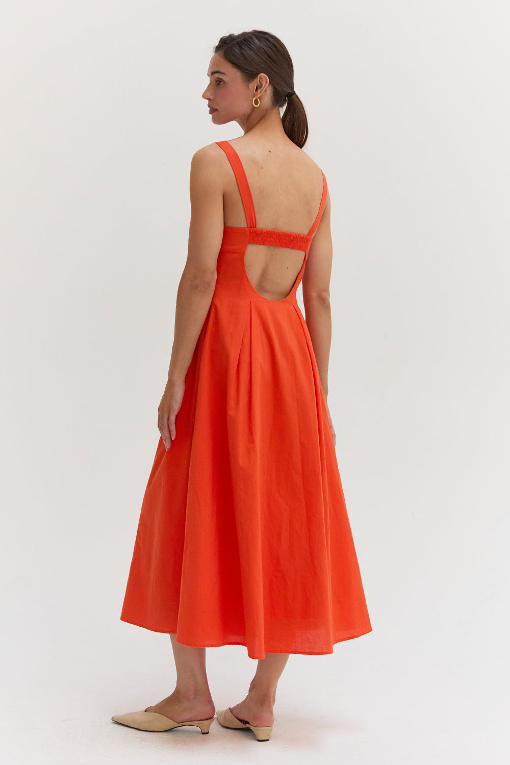 Valerie Bustier Cotton Midi Dress