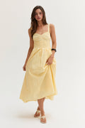 Valerie Bustier Cotton Midi Dress