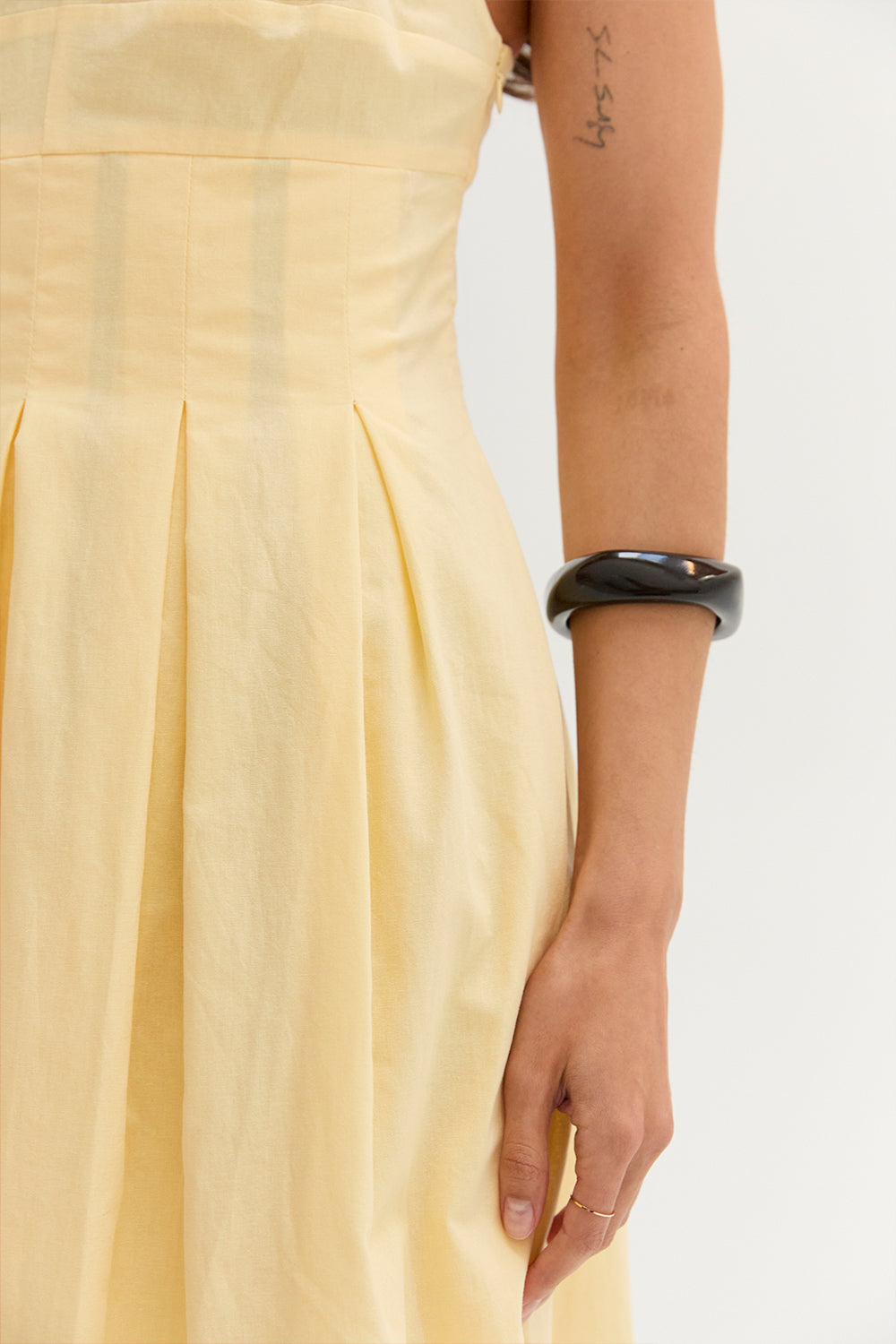 Valerie Bustier Cotton Midi Dress