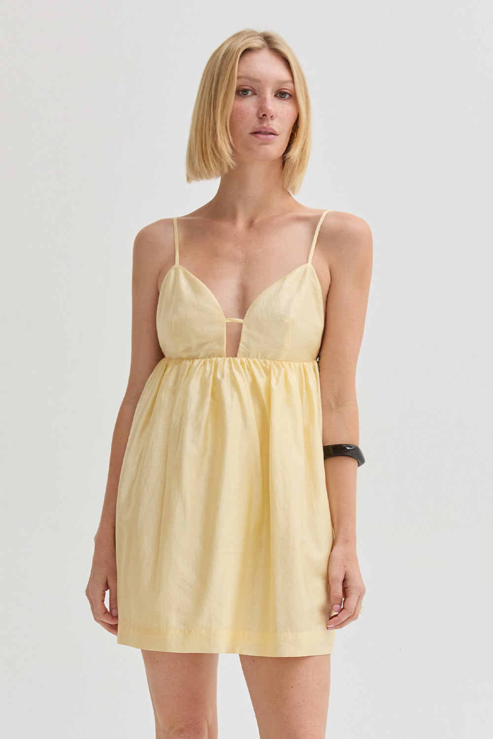 Sylvie Babydoll Tencel Blend Mini Dress