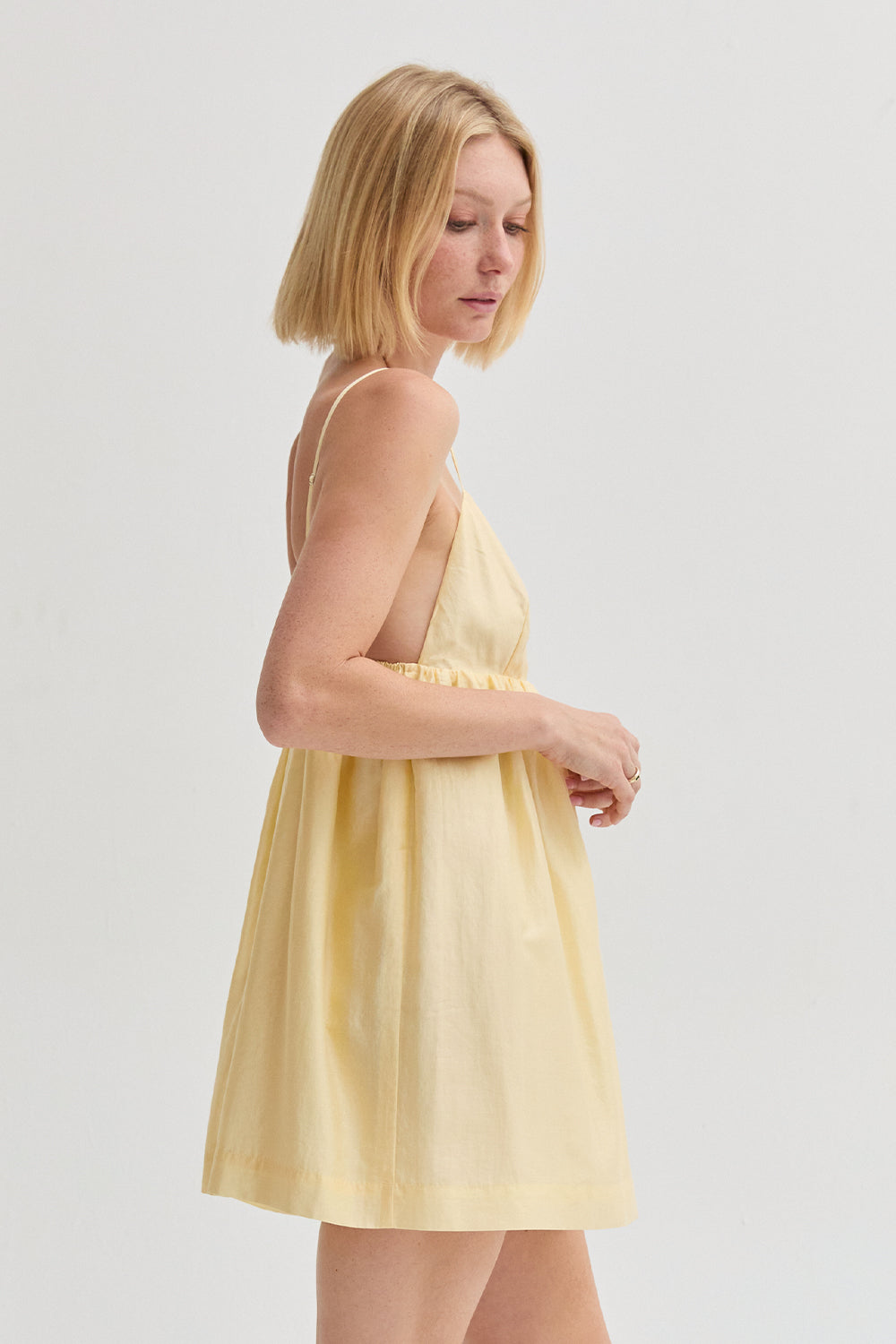 Sylvie Babydoll Tencel Blend Mini Dress