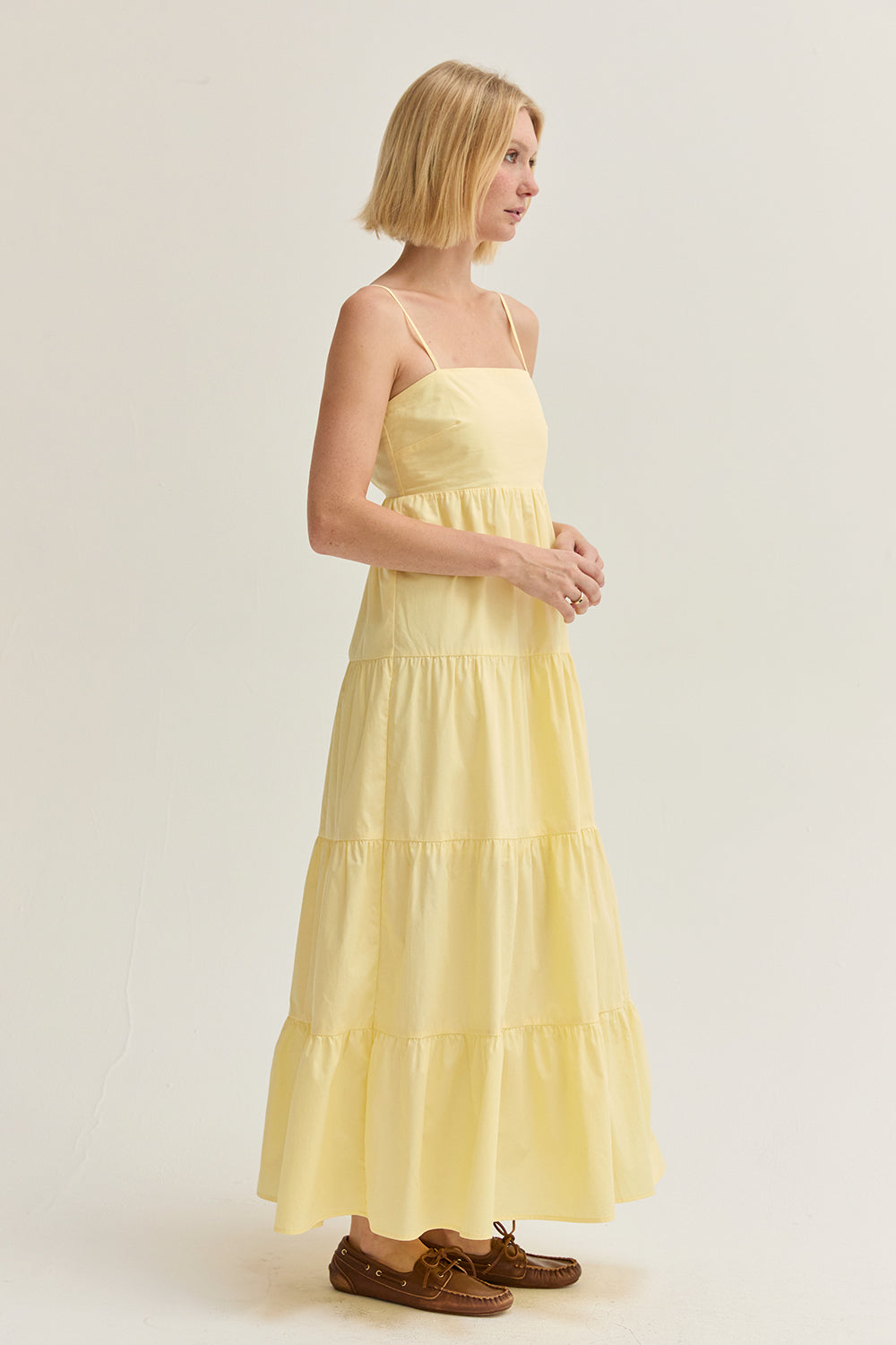 Iris Poplin Tiered Maxi Dress