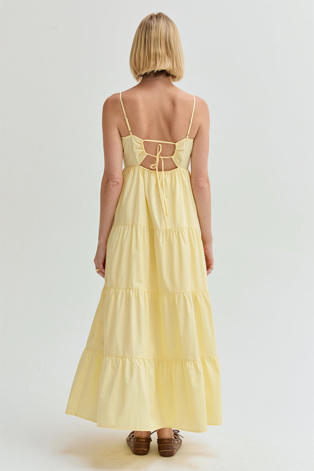 Iris Poplin Tiered Maxi Dress