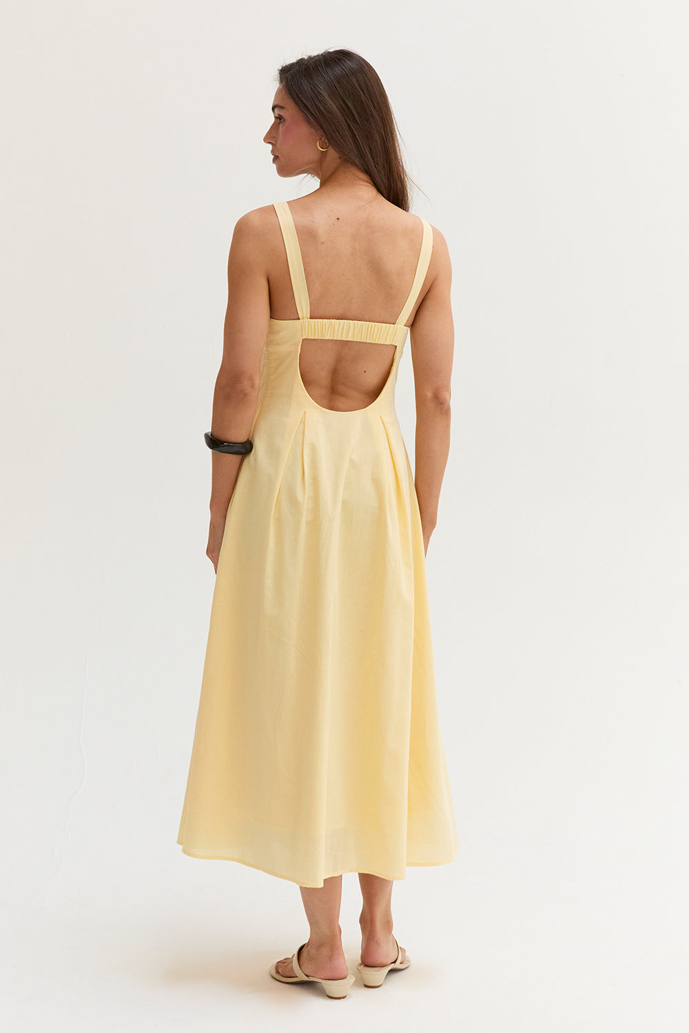 Valerie Bustier Cotton Midi Dress