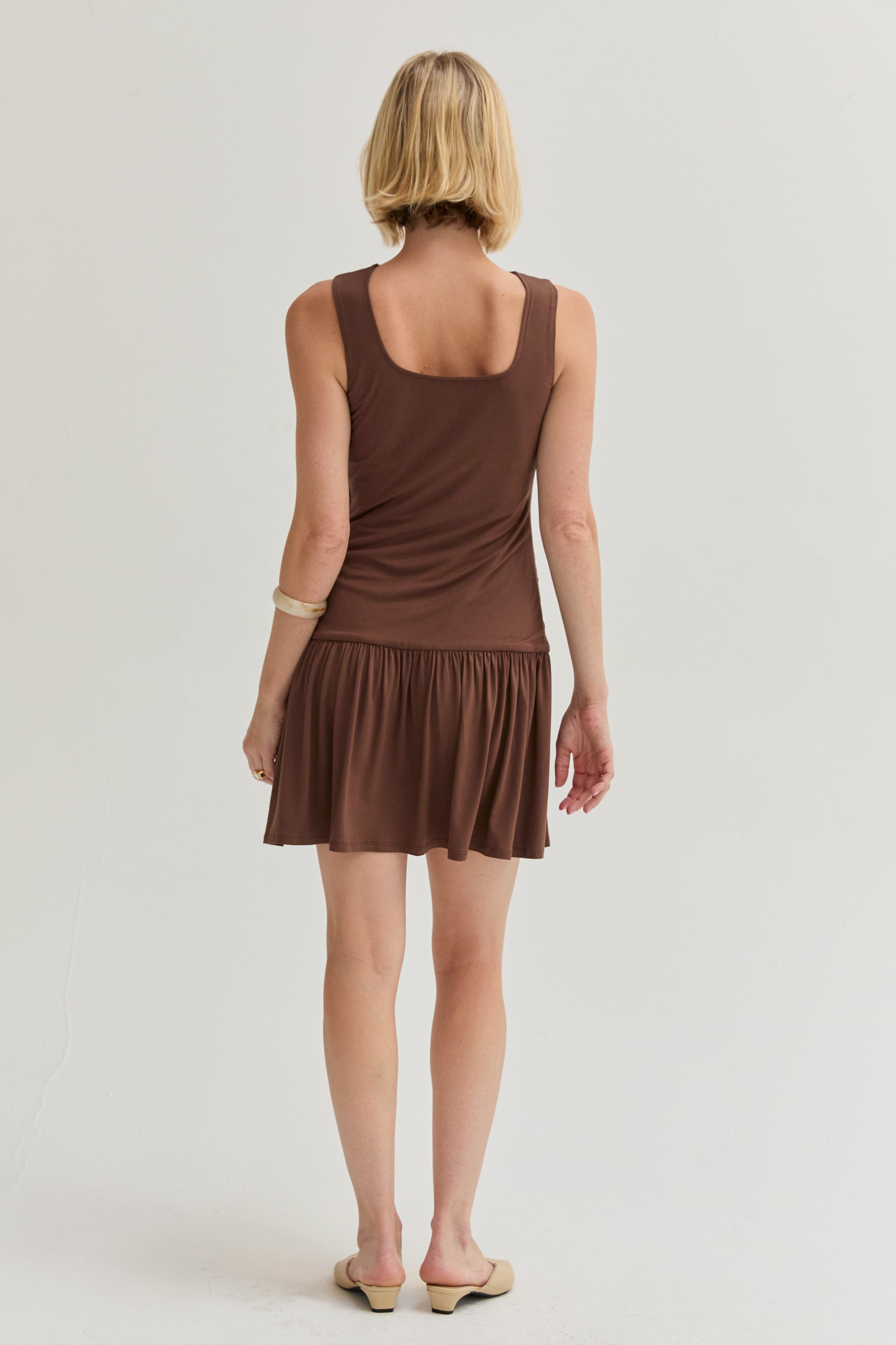 Alondra Ruched Knit Mini Dress