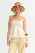 Bella Jacquard Knit Peplum Top